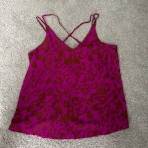 Evereve Women's Pink Leopard Print Tank Top